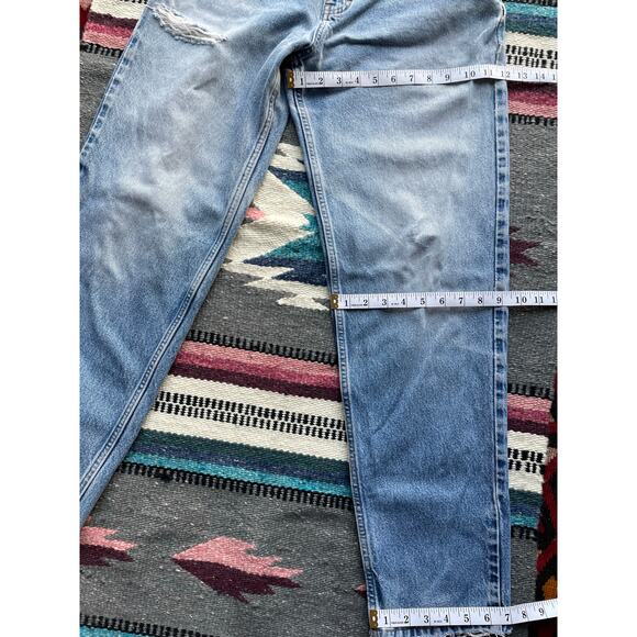 90s Distressed Sonoma High Rise Tapered Relaxed Fit Jeans Size 32 - Picture 4 of 8